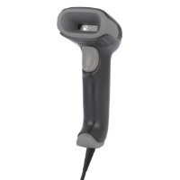 Honeywell Voyager 1470g – The reliable barcode handheld scanner in elegant black, shown in a left-facing view, equipped with a sturdy cable for accurate scanning