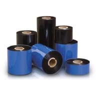 Labels online unprinted wax resin ribbons on roll in blue and black and in various shapes and sizes